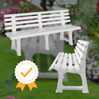 Záhradná lavička biela