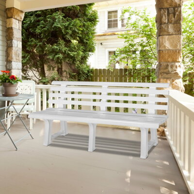 Záhradná lavička biela