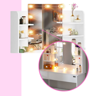 Toaletný stolík LUCIA s osvetlením 