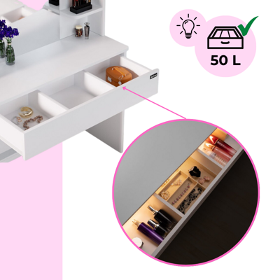 Toaletný stolík LUCIA s osvetlením 