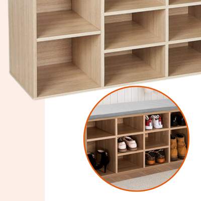 botník s čalúnenou lavicou