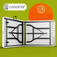 Bufetový stôl  KAMIL sklápateľný, 76x183x74cm, biela