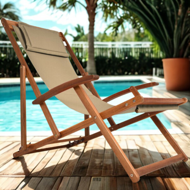 Záhradné lehátko SIENA, 65x87x102cm, bežová