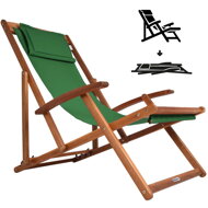 Záhradné lehátko SIENA, 65x87x102cm, zelená