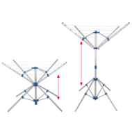 Hliníkový sušiak na bielizeň FALCO, 103×168 cm, strieborná