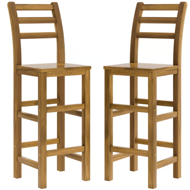 Barové stoličky OSLO s operadlami, 2ks, 40x36x110cm, prírodná hnedá