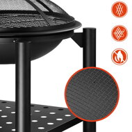 Ohnisko s priestorom na drevo FIRE, Ø55cm, čierna