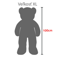 Veľký plyšový medveď BENY, 100cm, hnedá