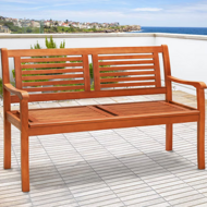 Záhradná lavica MANUELA, 120x60x90cm, prírodná hnedá