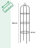 Opora na popínavé kvety 200x40 cm