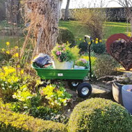 Záhradný vozík JEREMY s funkciou naklápania 51x103,5x92,5cm, zelená