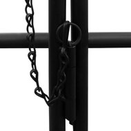 Oblúk na ruže ROMANCE s bránkou, 225x115X37CM, čierna