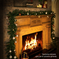 Vianočná girlanda ANDREA s osvetlením, 5m, zelená