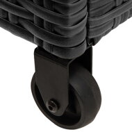 Polyratanový úložný box RICCO, 122x56 61cm, čierna