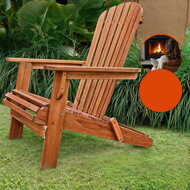 Záhradné lehátko ADIRONDACK, sklápacie, 69x84x94cm, prírodná hnedá