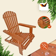 Záhradné lehátko ADIRONDACK, sklápacie, 69x84x94cm, prírodná hnedá