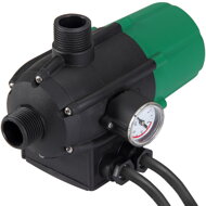 Tlakový spínač PUMP s káblom, 10bar s manometrom, zelená