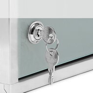 Nástenná lekárnička SAVE, 25x12x48,5cm, strieborná