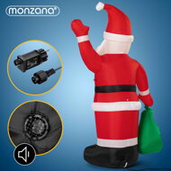 Nafukovací Dedo Mráz osvetlený, 180 cm, červená