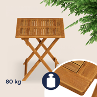 Drevený odkladací stolík ALEK, 70x70x73cm, hnedá