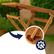 Drevený odkladací stolík ALEK, 70x70x73cm, hnedá