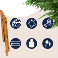 Drevený odkladací stolík ALEK, 70x70x73cm, hnedá