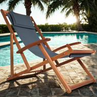 Záhradné lehátko SIENA, 65x87x102cm, antracitová