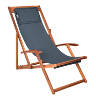 Záhradné lehátko SIENA, 65x87x102cm, antracitová