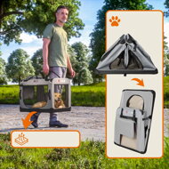 Prepravná taška pre psy a mačky ELI, 70x52x52cm, šedá