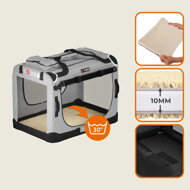 Prepravná taška pre psy a mačky ELI, 70x52x52cm, šedá