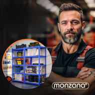 Regál s vysokou nosnosťou HEAVY, max. 875kg, 90x40x180cm, modrá