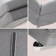 Leňoška LONDON, 186x55x89cm, šedá