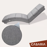 Leňoška LONDON, 186x55x89cm, šedá