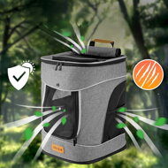 Batoh pre psy a mačky JOY,  31x30x41cm, šedá