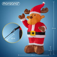 Nafukovací Sob osvetlený, 135cm, červená