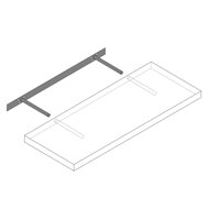 Nástenná polica FIGO+ konzola, 110 cm, tmavý dub