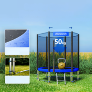 Trampolína s bezpečnostnou sieťou JUMP, Ø183 cm, čierna/modrá