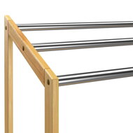 Bambusový stojan na uteráky RUBBY s kovovými tyčami a policou , 51x31x85 cm, hnedá/strieborná