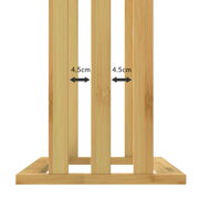 Bambusový stojan na uteráky RUBBY s kovovými tyčami, 46x24x84cm, hnedá/strieborná