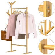 Bambusový stojan na oblečenie RADO, 66x40x163,3cm, hnedá