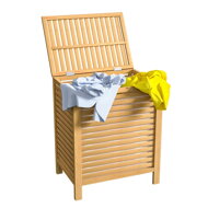 Bambusový kôš na bielizeň ISLA, 62L, prírodná hnedá