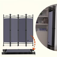 Paraván LUCCA, 163x180cm, antracitová