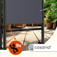 Paraván LUCCA, 163x180cm, antracitová