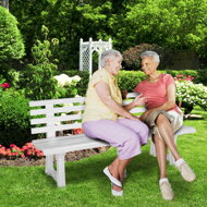 Záhradná lavica ORCHIDEA, 145x49x74cm, biela