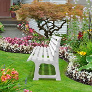 Záhradná lavica ORCHIDEA, 145x49x74cm, biela