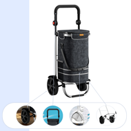 Nákupná taška na kolieskach EASY, 50l, čierna