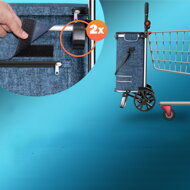 Nákupná taška na kolieskach EASY, 50l, modrá