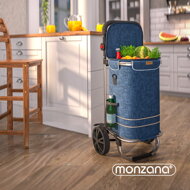 Nákupná taška na kolieskach EASY, 50l, modrá