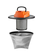 Vysávač na popol BENEDIKT, 1200 W, 18 kPa, čierna/oranžová
