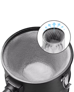 Vysávač na popol BENEDIKT, 1200 W, 18 kPa, čierna/oranžová